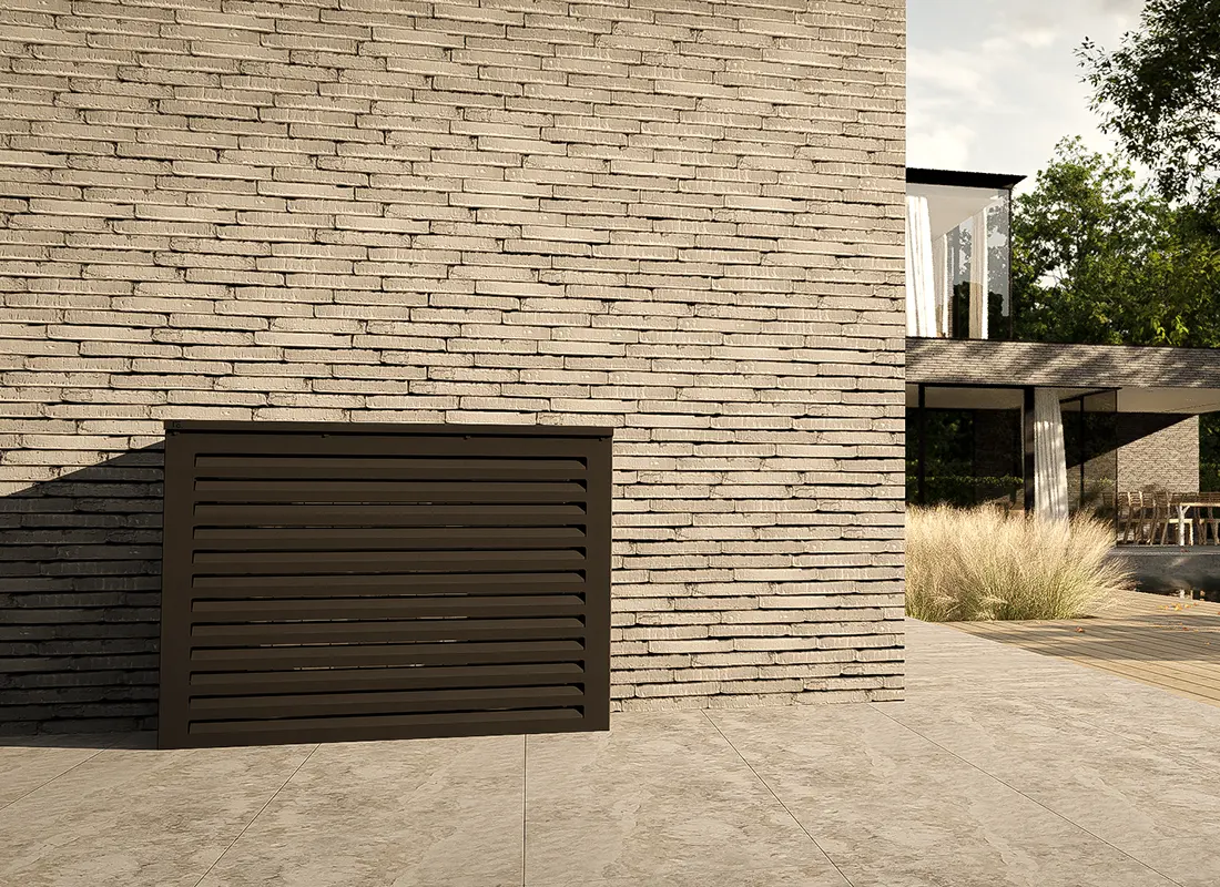 bedekken van airco cover buitenunit HVAC